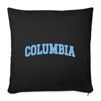 Columbia – Classic College Design - Sofa pillowcase 17,3'' x 17,3'' (45 x 45 cm) - black - Front