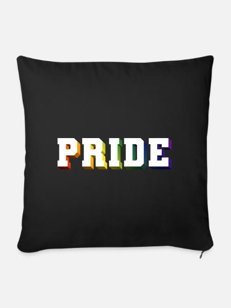 PRIDE RAINBOW SHADOW - Sofakissenbezug 45 x 45 cm - Schwarz
