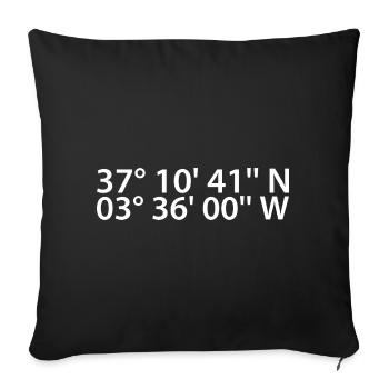 Granada Coordinates - Sofa pillowcase 17,3'' x 17,3'' (45 x 45 cm) - black - Front