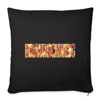 Braunschweig - Sofa pillowcase 17,3'' x 17,3'' (45 x 45 cm) - black - Front