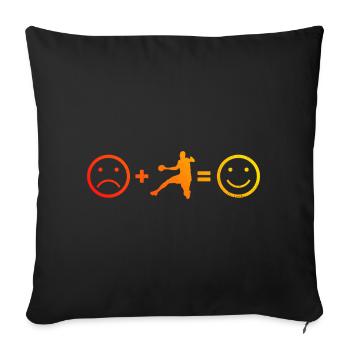 Handball players Handball Handball players Handball games - Sofa pillowcase 17,3'' x 17,3'' (45 x 45 cm) - black - Front