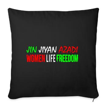 Women life freedom jin jiyan azadi - Sofakissenbezug 45 x 45 cm - Schwarz - Vorne