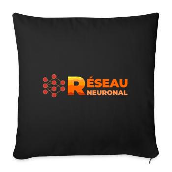 Réseau neuronal - Housse de coussin décorative 45 x 45 cm - noir - Devant