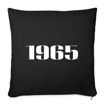 1965 - Cadeau né en 1965 - Housse de coussin décorative 45 x 45 cm - noir - Devant