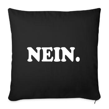 Nein - Sofakissenbezug 45 x 45 cm - Schwarz - Vorne