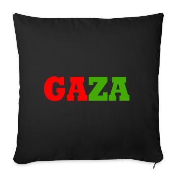 Gaza - Housse de coussin décorative 45 x 45 cm - noir - Devant
