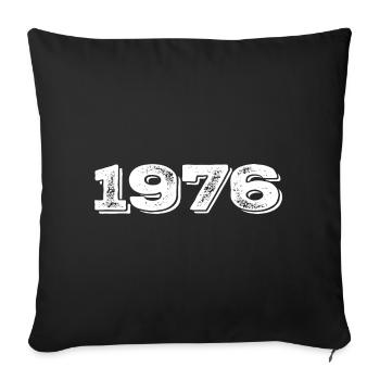 Birthday Gift 1976 - 1976 - Sofa pillowcase 17,3'' x 17,3'' (45 x 45 cm) - black - Front