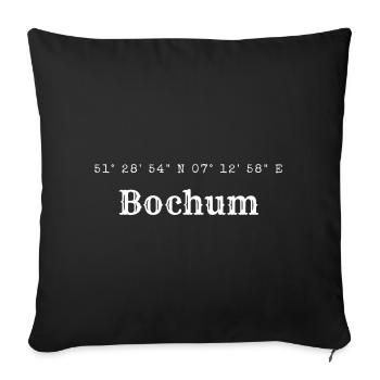 Coordonnées de Bochum - Housse de coussin décorative 45 x 45 cm - noir - Devant