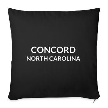 Concord North Carolina USA - Sofakissenbezug 45 x 45 cm - Schwarz - Vorne