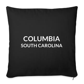 Columbia, South Carolina, USA - Sofa pillowcase 17,3'' x 17,3'' (45 x 45 cm) - black - Front