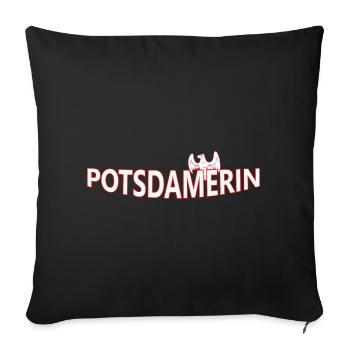POTSDAMERIN - Sofakissenbezug 45 x 45 cm - Schwarz - Vorne