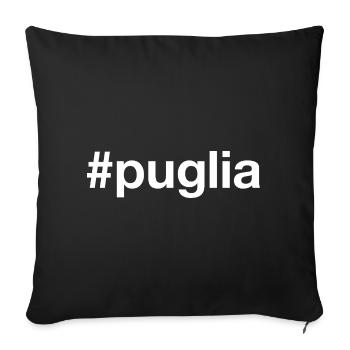 POUILLES Hashtag Apulien - Housse de coussin décorative 45 x 45 cm - noir - Devant