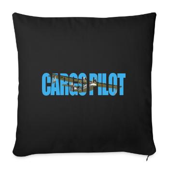 Cargo pilot PBY Catalina - Sofakissenbezug 45 x 45 cm - Schwarz - Vorne