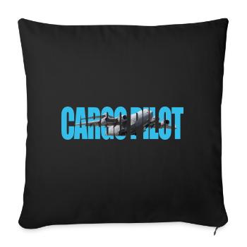 Cargo pilot C-17 - Sofakissenbezug 45 x 45 cm - Schwarz - Vorne