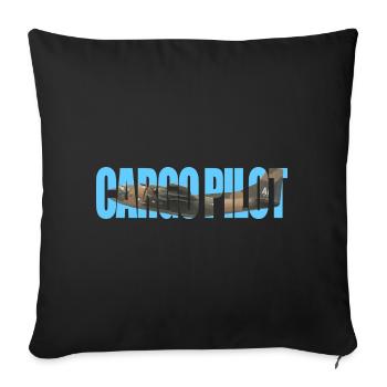 Cargo pilot C-123 - Sofakissenbezug 45 x 45 cm - Schwarz - Vorne
