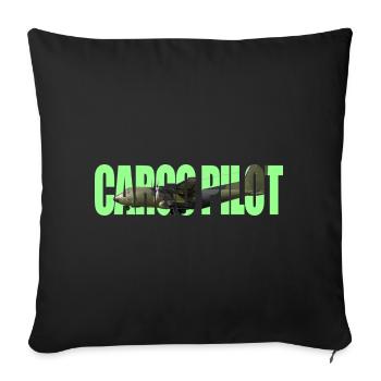 Cargo pilot C-160 - Sofakissenbezug 45 x 45 cm - Schwarz - Vorne