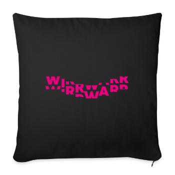 wirrwarr - Sofakissenbezug 45 x 45 cm - Schwarz - Vorne