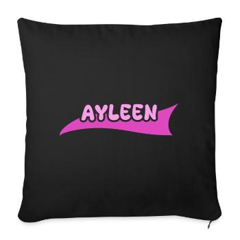 Vorname Ayleen - Sofakissenbezug 45 x 45 cm - Schwarz - Vorne