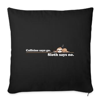 La caféine dit que la paresse dit non – Retro Coffee - Housse de coussin décorative 45 x 45 cm - noir - Devant