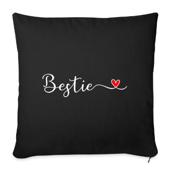Meilleur ami - Housse de coussin décorative 45 x 45 cm - noir - Devant
