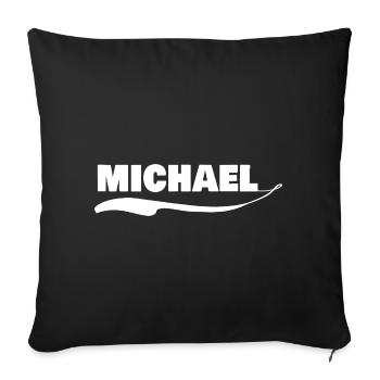 Michel - Housse de coussin décorative 45 x 45 cm - noir - Devant