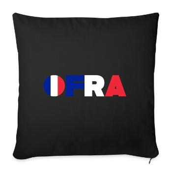 France - Housse de coussin décorative 45 x 45 cm - noir - Devant
