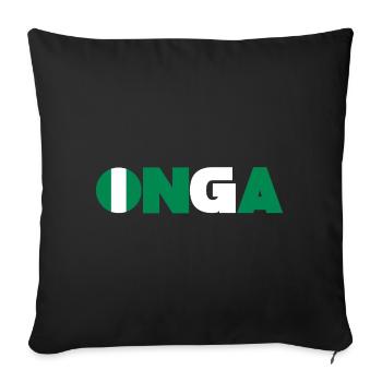 Nigeria - Sofa pillowcase 17,3'' x 17,3'' (45 x 45 cm) - black - Front