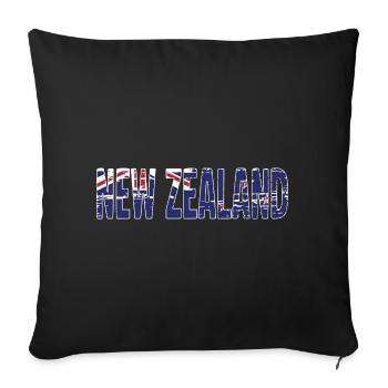 New Zealand Logo New Zealand Symbol Flag - Sofa pillowcase 17,3'' x 17,3'' (45 x 45 cm) - black - Front