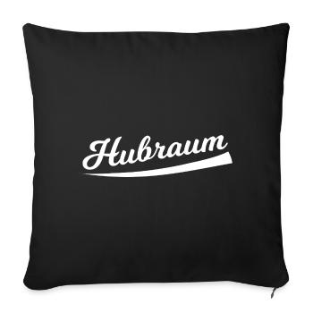 Hubraum Retro Schriftzug - Sofakissenbezug 45 x 45 cm - Schwarz - Vorne