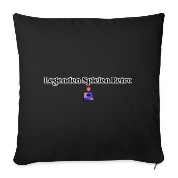 Legenden spielen Retro - Sofakissenbezug 45 x 45 cm - Schwarz - Vorne