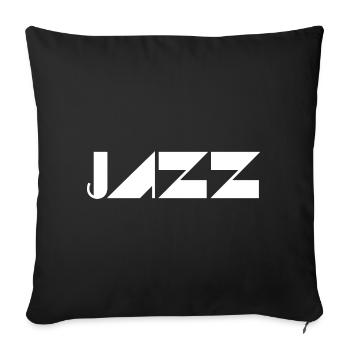 Jazz Geometry logo - Sofa pillowcase 17,3'' x 17,3'' (45 x 45 cm) - black - Front