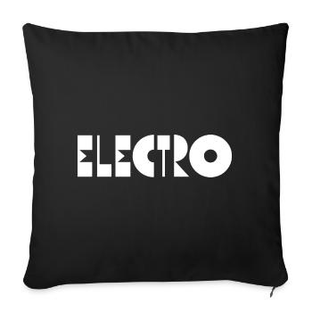 Electro music - Sofa pillowcase 17,3'' x 17,3'' (45 x 45 cm) - black - Front