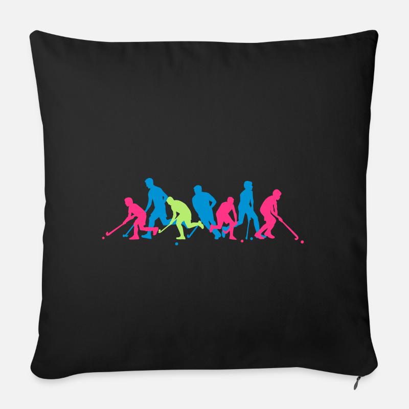 Hockeyspieler Crew - Sofakissenbezug 45 x 45 cm - Schwarz