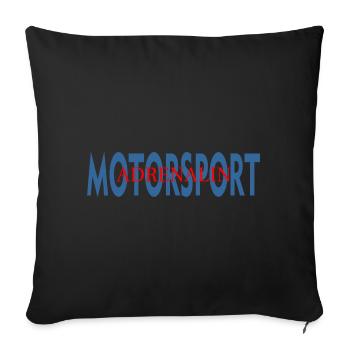MOTORSPORT - Sofa pillowcase 17,3'' x 17,3'' (45 x 45 cm) - black - Front