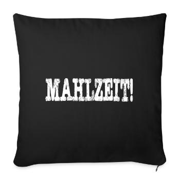 Mahlzeit - Sofakissenbezug 45 x 45 cm - Schwarz - Vorne