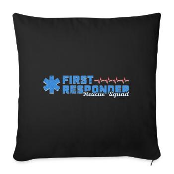 Cool Blue First Responder Rescue Squad Motif - Sofa pillowcase 17,3'' x 17,3'' (45 x 45 cm) - black - Front