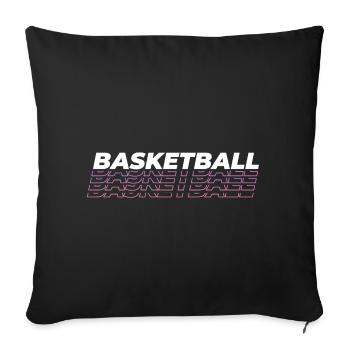 Basketball font stylish - Sofa pillowcase 17,3'' x 17,3'' (45 x 45 cm) - black - Front