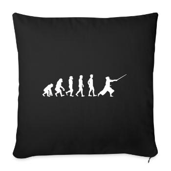Evolution of Kendo japonais - Housse de coussin décorative 45 x 45 cm - noir - Devant