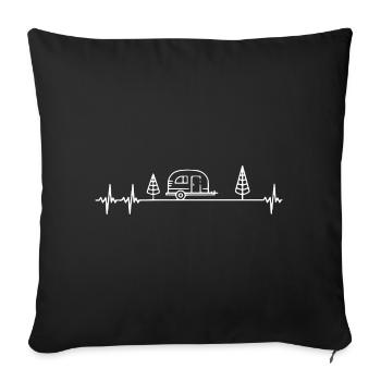 CAMPER - Caravan - Heartbeat - Sofa pillowcase 17,3'' x 17,3'' (45 x 45 cm) - black - Front