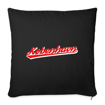 København Script Retro Logo - Sofakissenbezug 45 x 45 cm - Schwarz - Vorne
