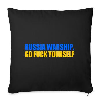 russian warship go f yourself - Sofakissenbezug 45 x 45 cm - Schwarz - Vorne