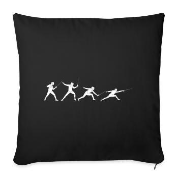 Fencing - Sofa pillowcase 17,3'' x 17,3'' (45 x 45 cm) - black - Front