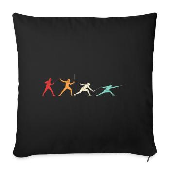 Fencing - Sofa pillowcase 17,3'' x 17,3'' (45 x 45 cm) - black - Front
