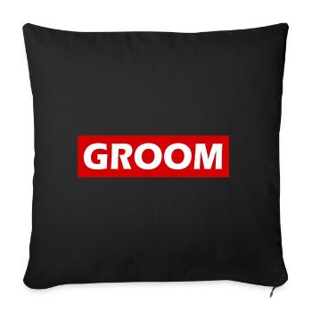 Groom - Housse de coussin décorative 45 x 45 cm - noir - Devant