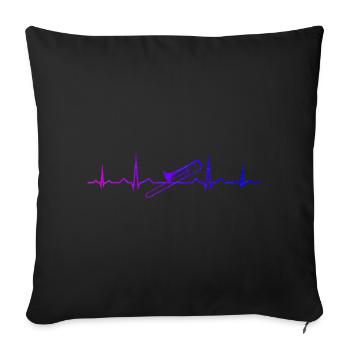 Tenor Trombone Men's Brass Instrument - Sofa pillowcase 17,3'' x 17,3'' (45 x 45 cm) - black - Front