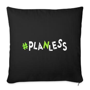 aujourd’hui aucune idée aucun plan désemparé au hasard - Housse de coussin décorative 45 x 45 cm - noir - Devant