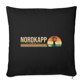Nordkapp Nordkap Norwegen Roadtrip Geschenk - Sofakissenbezug 45 x 45 cm - Schwarz - Vorne