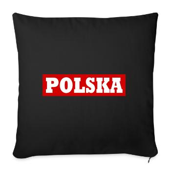 Polska - Sofa pillowcase 17,3'' x 17,3'' (45 x 45 cm) - black - Front