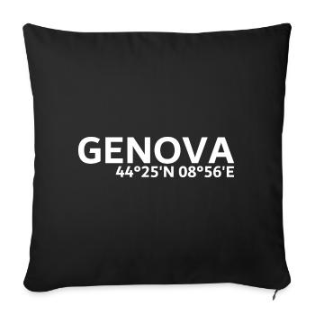 Coordonnées de Gênes - Housse de coussin décorative 45 x 45 cm - noir - Devant