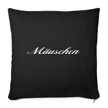 Mäuschen - Housse de coussin décorative 45 x 45 cm - noir - Devant